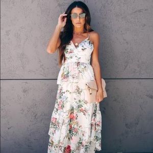 Vici Floral Tiered Maxi Dress